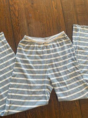 baby blue and white striped cotton lounge pj pants, 100% cotton made in india